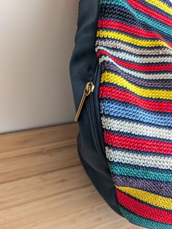 The Sak Multi Coloured Crochet And Baby Leather Purse - Picture 6 of 9